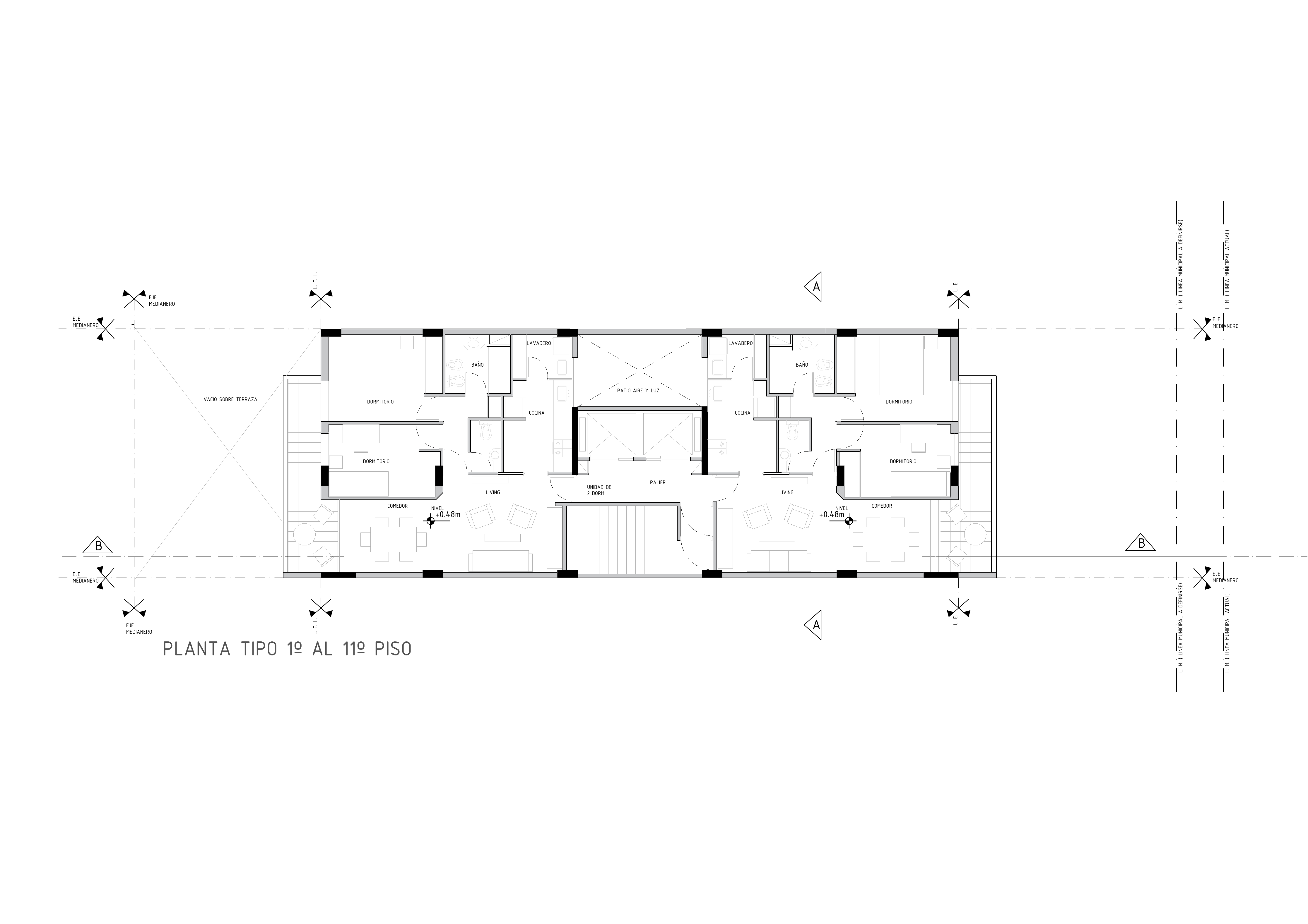Planta tipo - Edificio MDL 1429